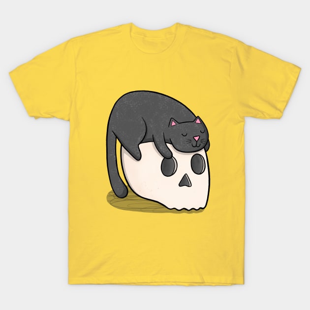 Skull Cat T-Shirt by Drawn to Cats
